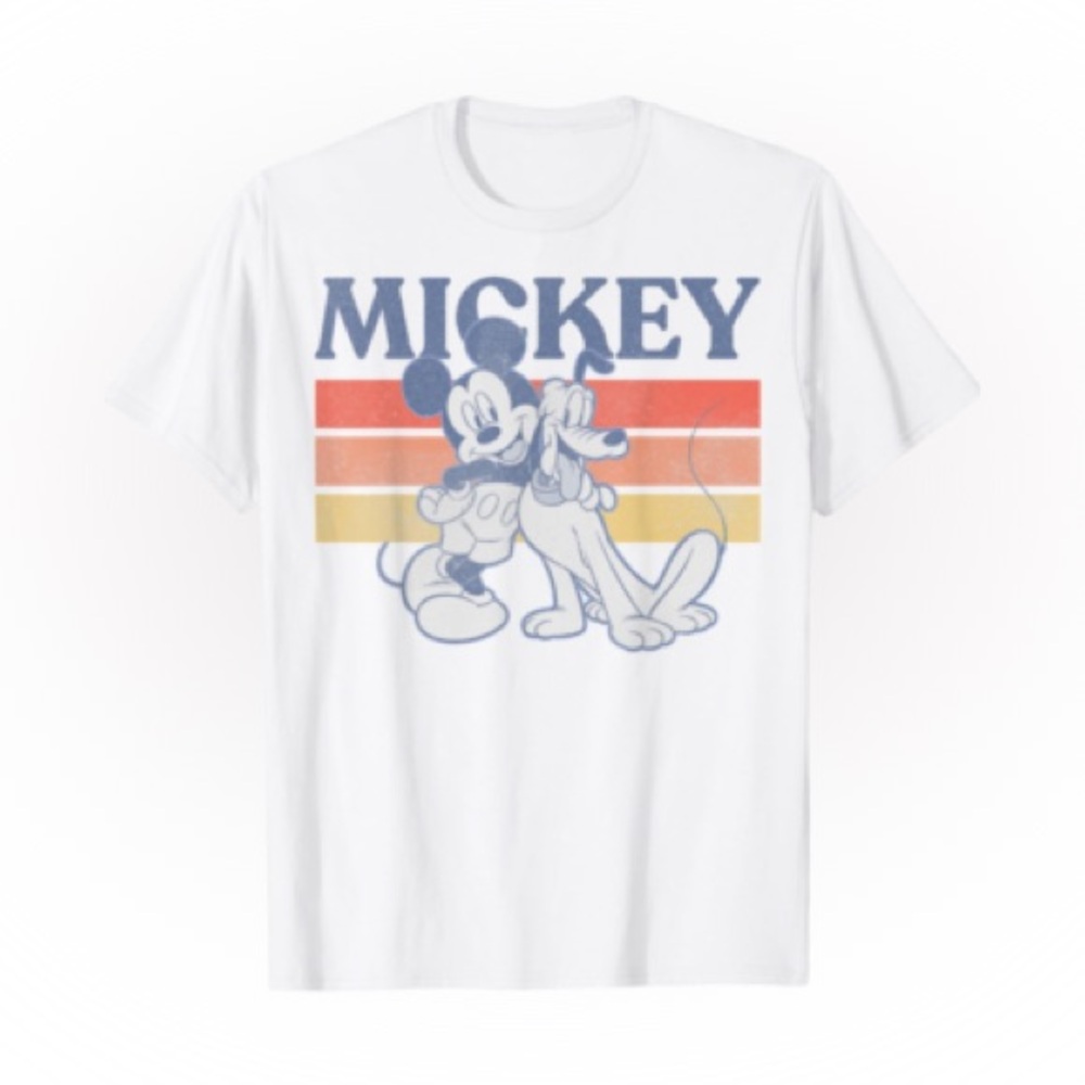 Men’s Officially Licensed Disney Mickey And Pluto Retro Line T-shirt size Large